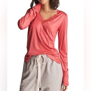 NWT: Reiss Coral V-Neck Long Sleeve